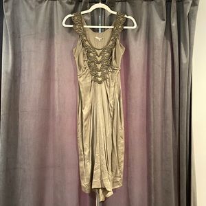 Gray beaded cocktail dress